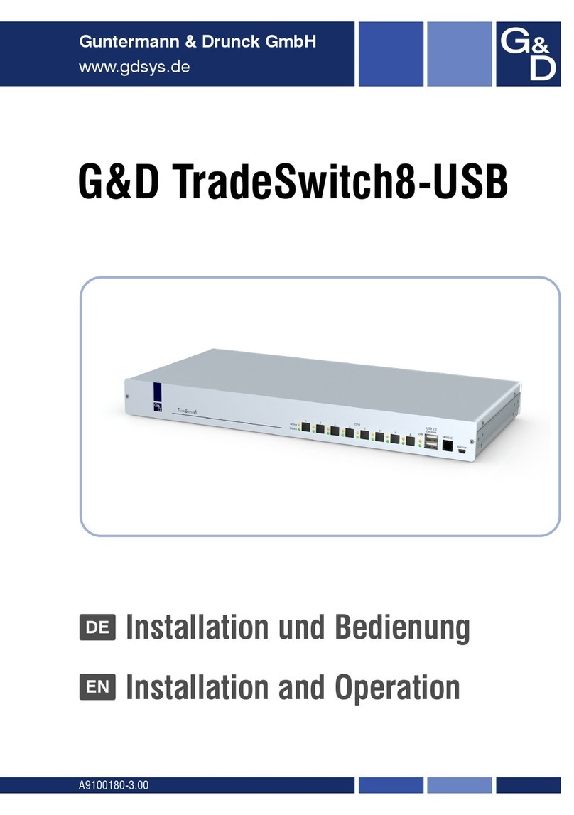 Guntermann & Drunck TradeSwitch8-USB Installation and operation manual
