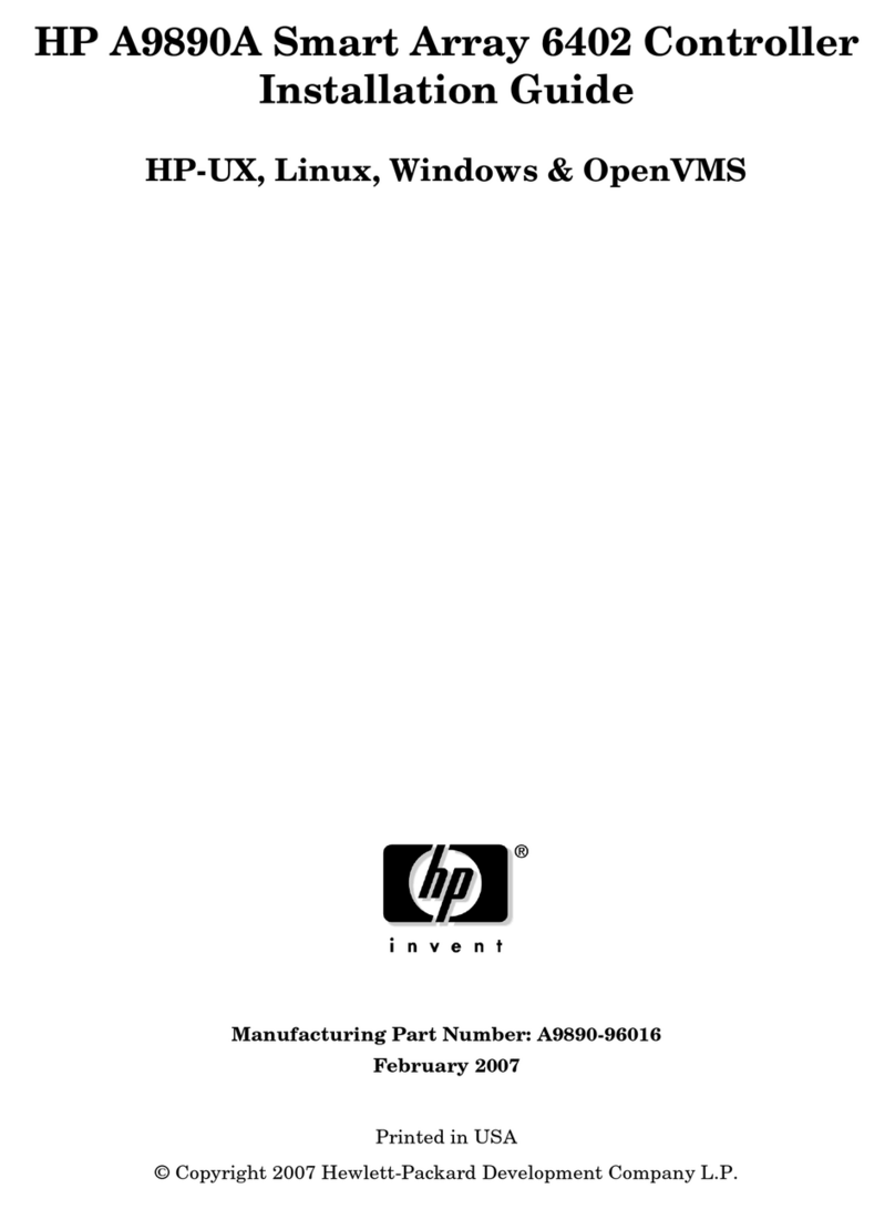 HP A9890A - Smart Array 6402/128 RAID... User manual