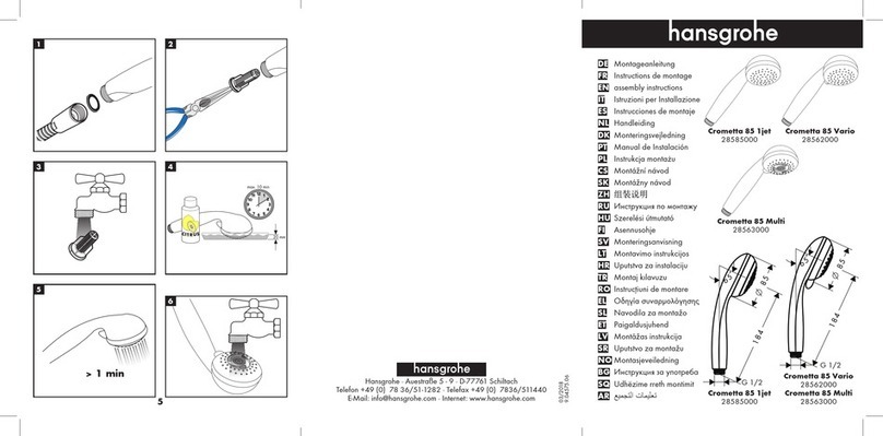 Hans Grohe Crometta 85 1jet 28585000 User manual