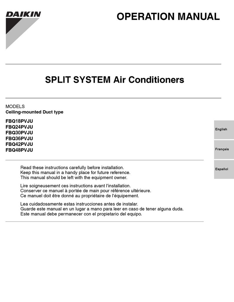 Daikin SkyAir FBQ30PVJU User manual