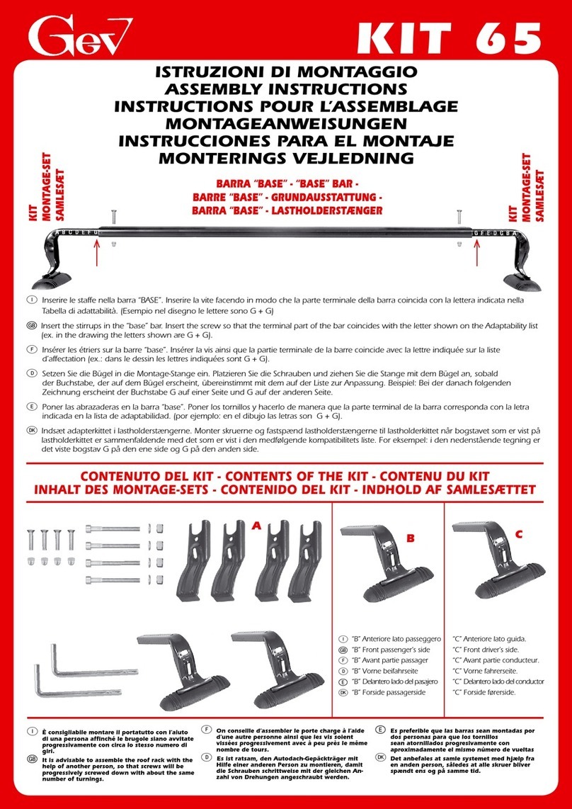 GEV KIT 65 Assembly instructions