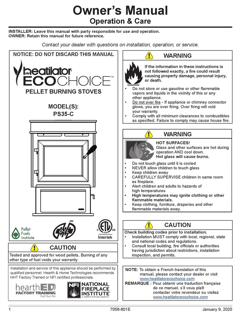 Heatilator ECOCHOICE PS35-C owner's manual