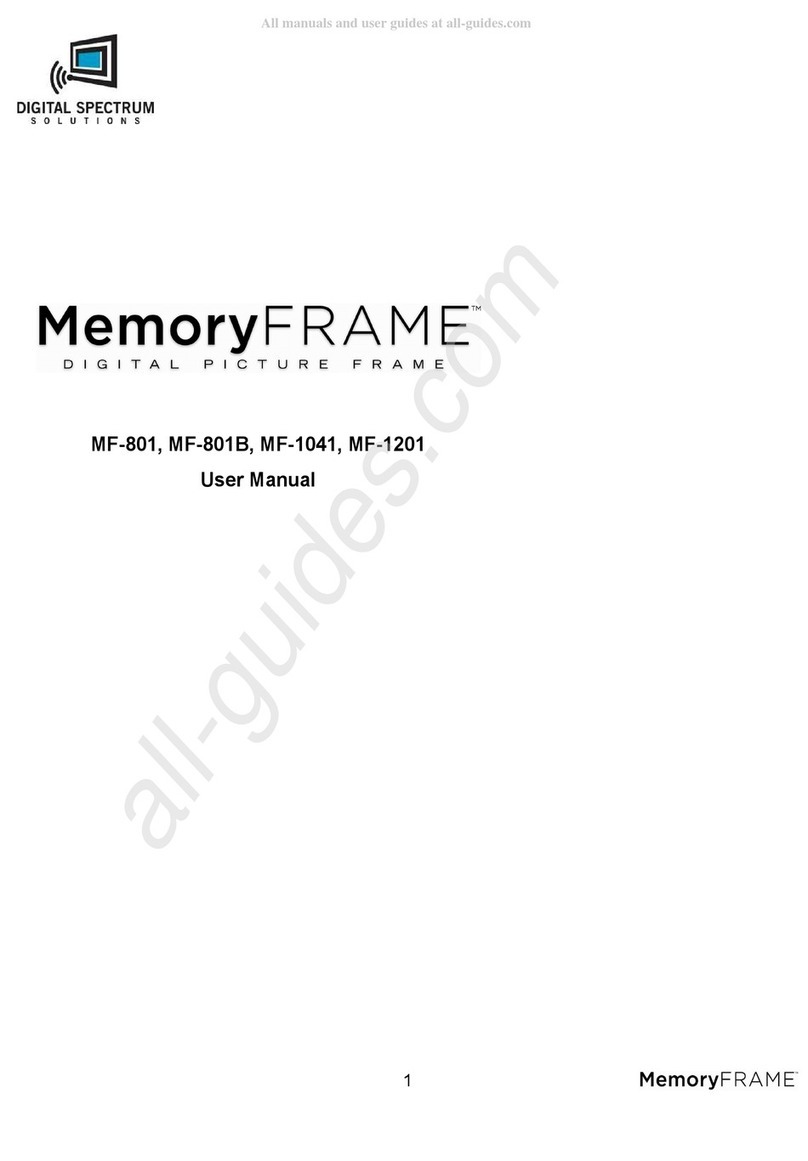 Digital Spectrum Solutions MemoryFRAME MF-801 User manual