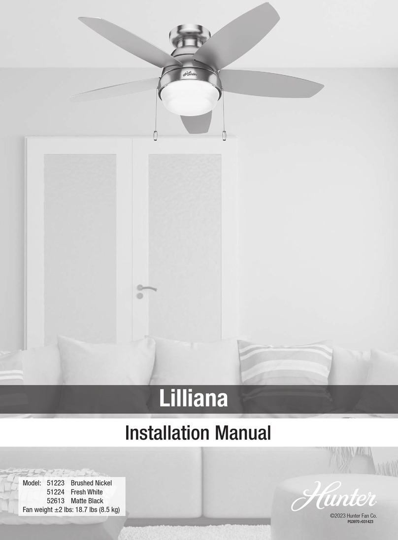 Hunter 52613 User manual
