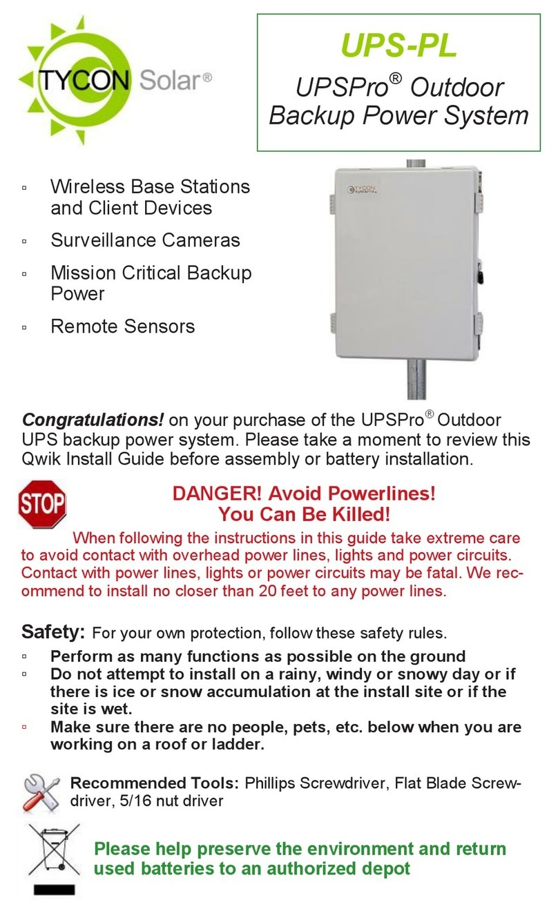 TYCON Solar UPSPro UPS-PL quick start guide