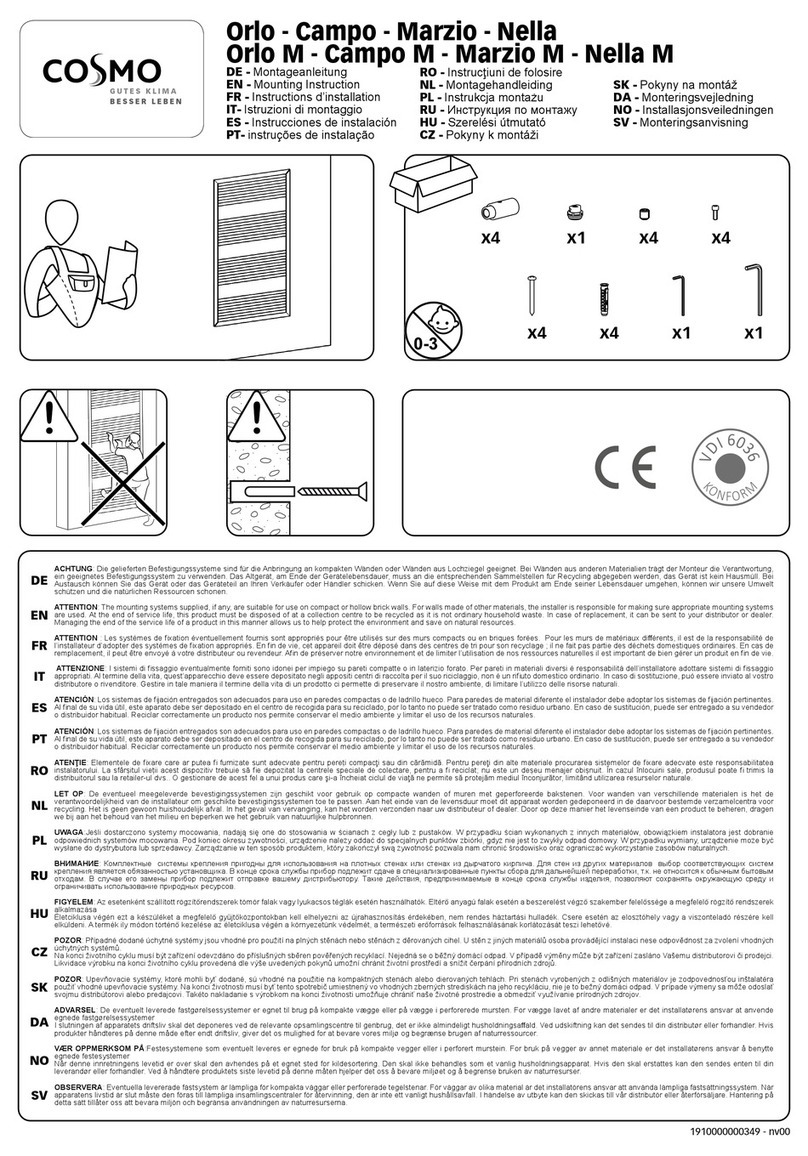 Cosmo Orlo Mounting instruction Cosmo Orlo Mounting instruction