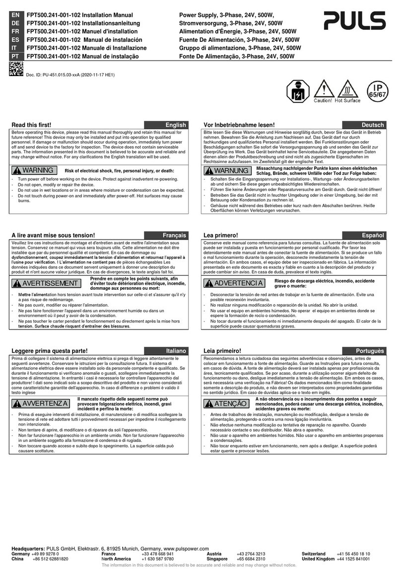 Puls FPT500.241-001-102 User manual