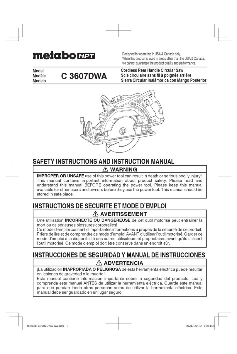 Metabo HPT C3607DWA Troubleshooting guide