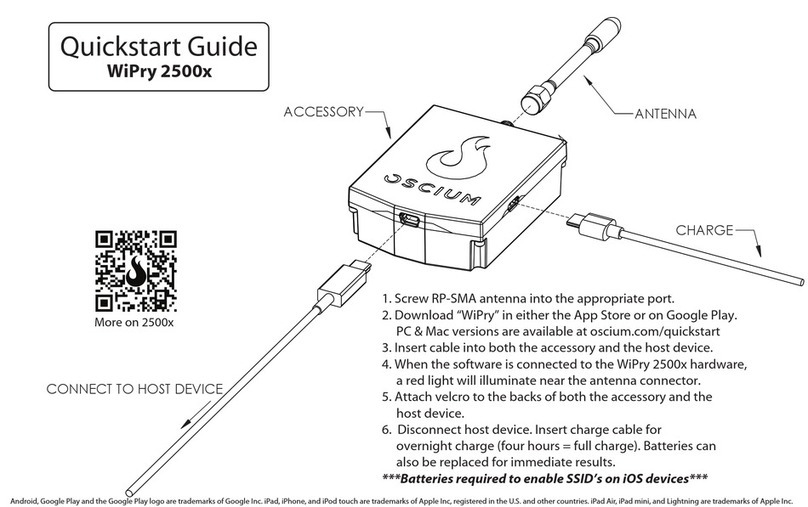 Oscium WiPry 2500x quick start guide Oscium WiPry 2500x quick start guide