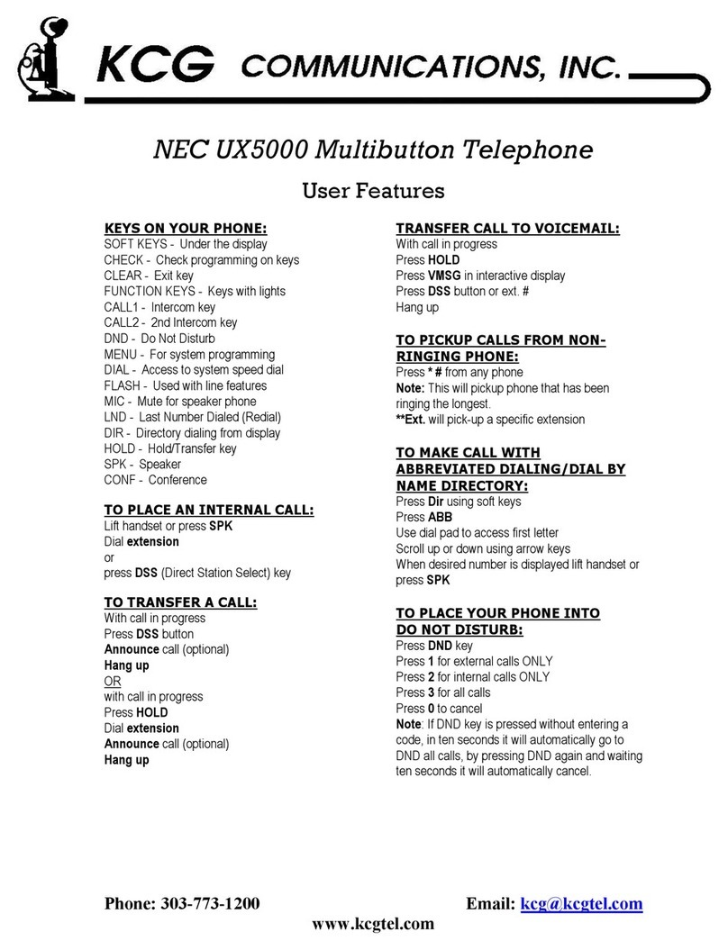 NEC UX5000 User manual