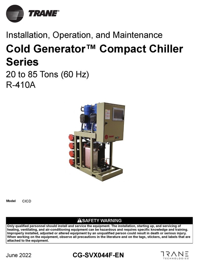 Trane Cold Generator CG-SVX044F-EN Installation and operating instructions Trane Cold Generator CG-SVX044F-EN Installation and operating instructions