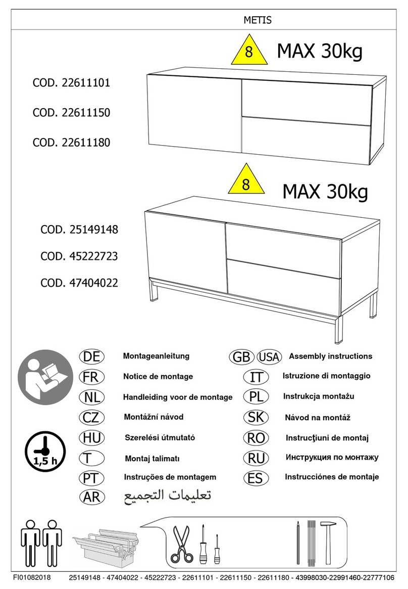 Tecnos Metis 22611101 Assembly instructions