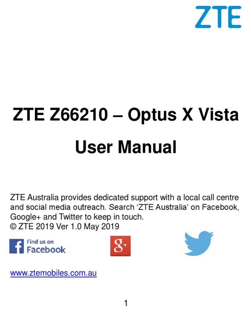 Zte Optus X Vista User manual