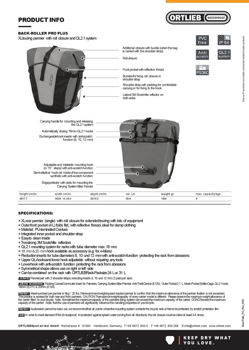 ORTILEB BACK-ROLLER PRO PLUS quick start guide ORTILEB BACK-ROLLER PRO PLUS quick start guide