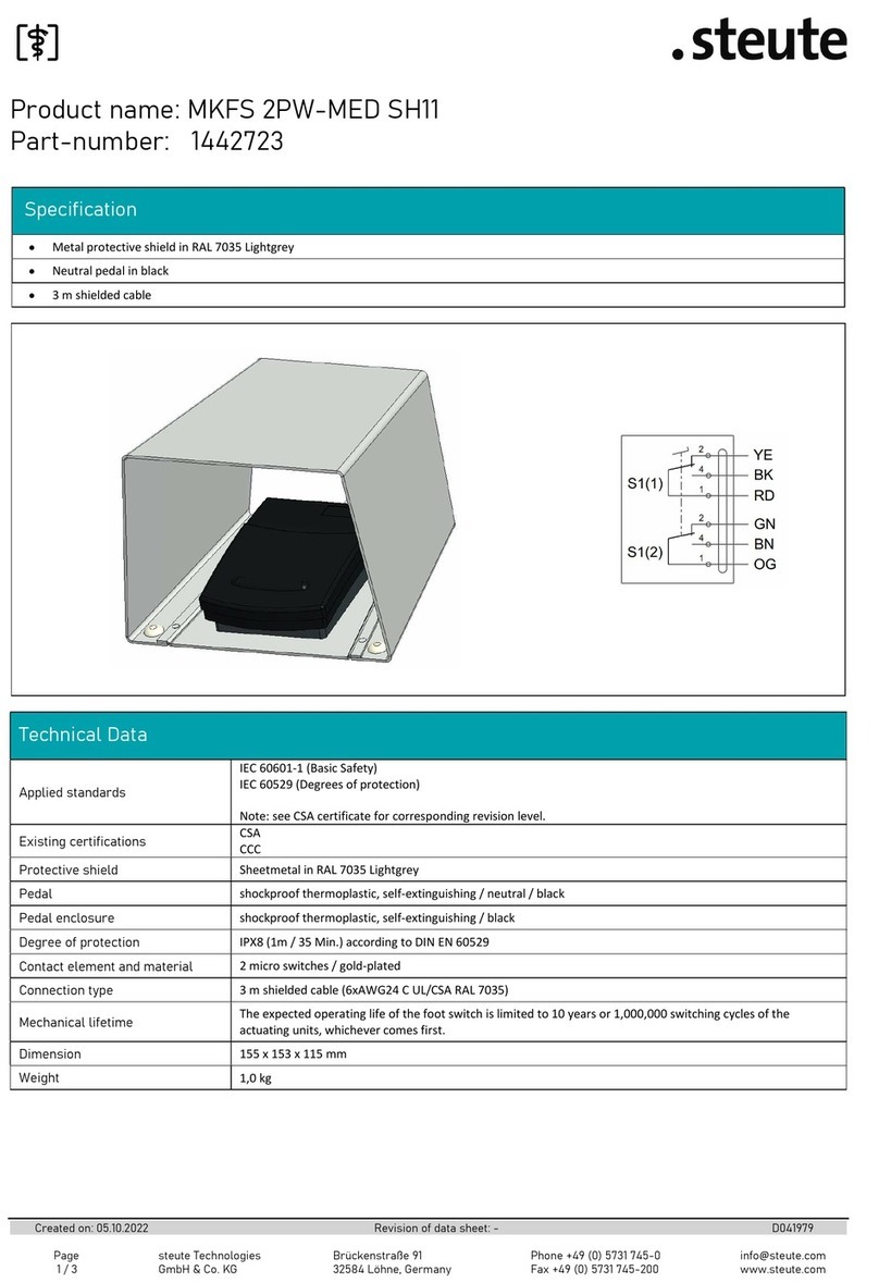 steute MKFS 2PW-MED SH11 User manual