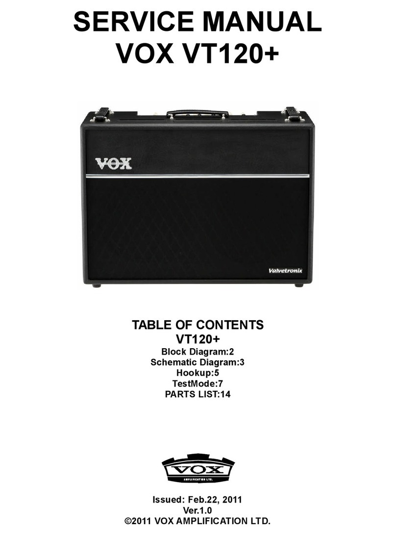 Vox Valvetronix VT120+ Service manual