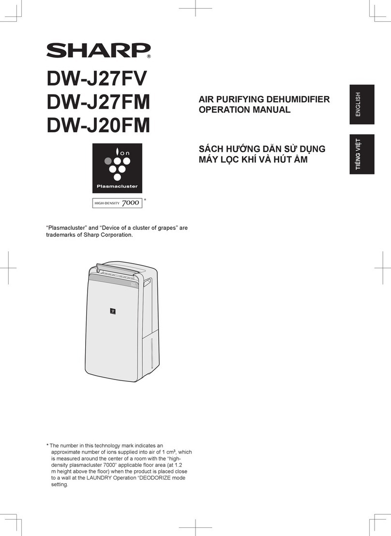 Sharp Plasmacluster DW-J27FV User manual