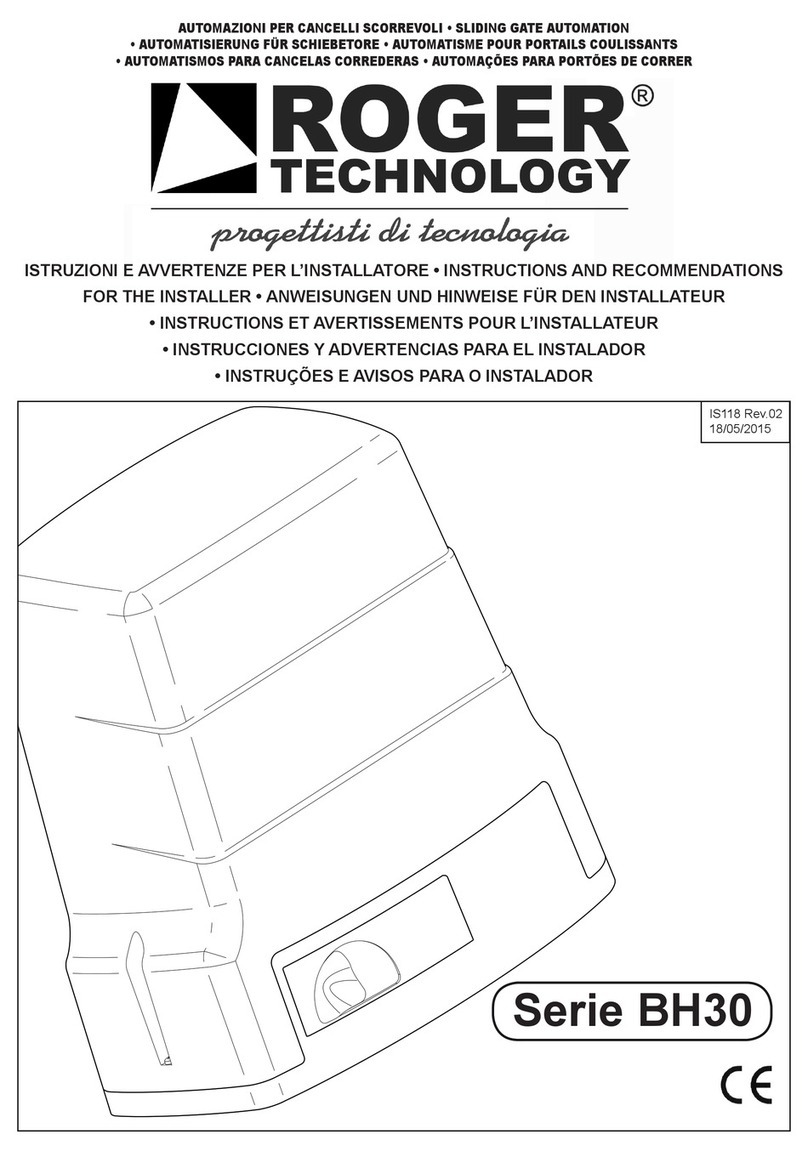 Roger Technology BH30/603/115V Operating instructions