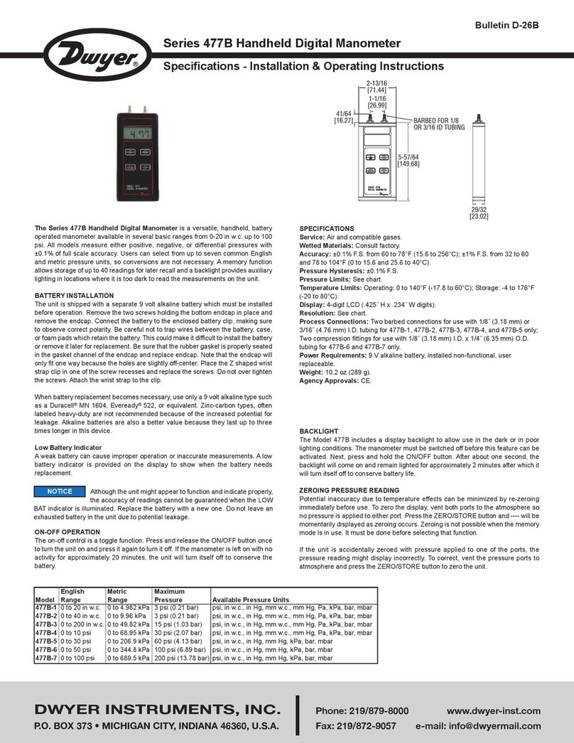Dwyer Instruments 477B-1 Manual