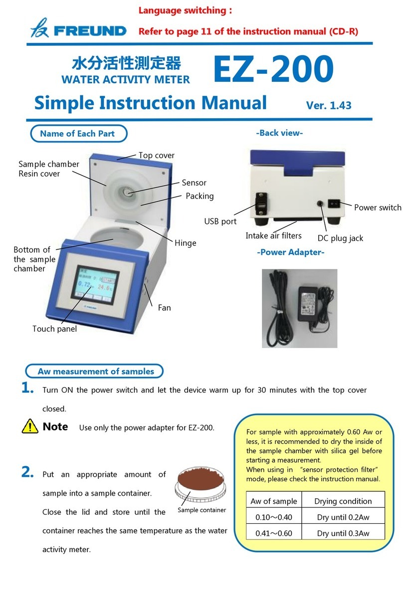 Freund EZ-200 instruction manual