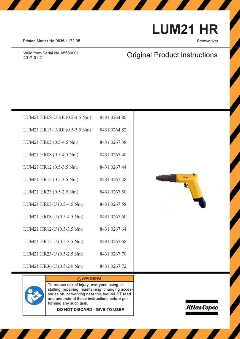 Atlas Copco LUM21 HR User manual