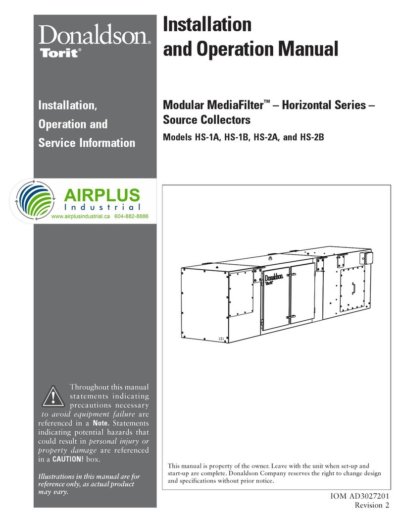 Donaldson Torit Horizontal Series Installation and operation manual