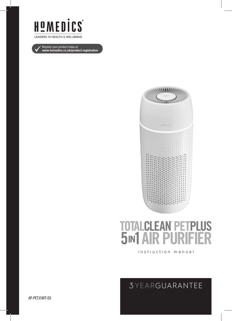 HoMedics TOTAL CLEAN PET PLUS AP-PET35WT-EU manual