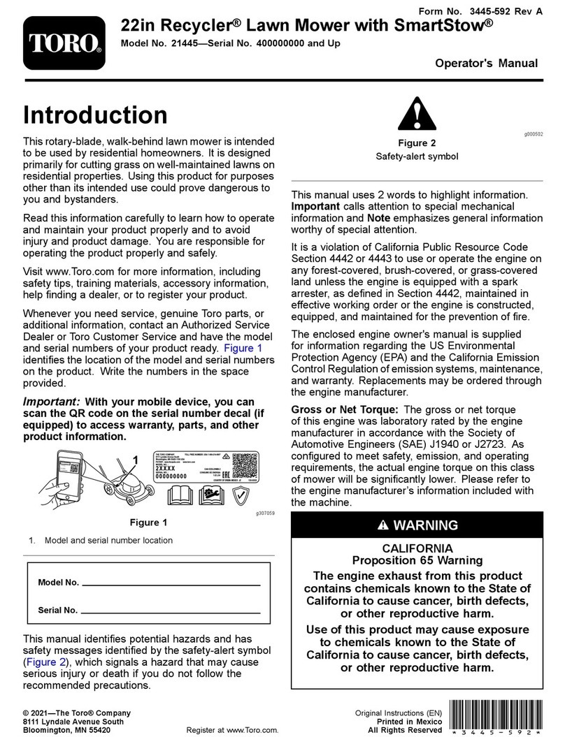 Toro Recycler 21445 Operator's manual