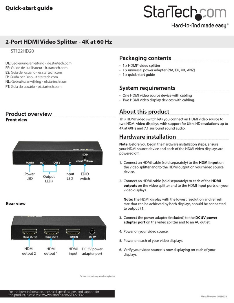 StarTech.com ST122HD20 User manual