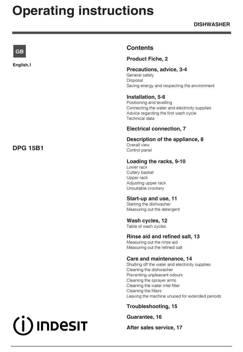 Indesit DPG 15B1 operating instructions