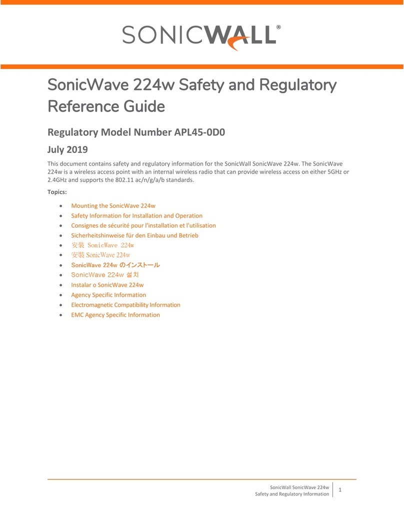 SonicWALL SonicWave 224w Owner's manual