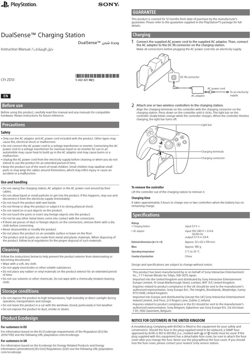 Sony PlayStation DualSense CFI-ZDS1 User manual