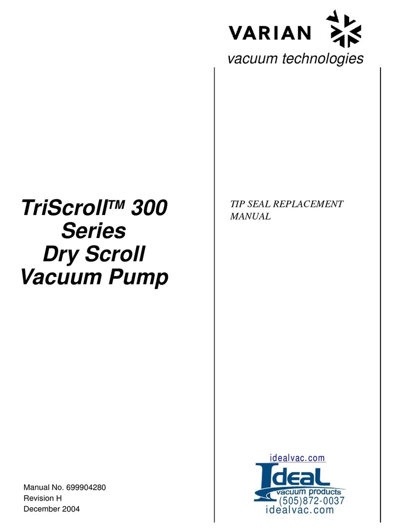 Varian TriScroll 300 Series Replacement manual