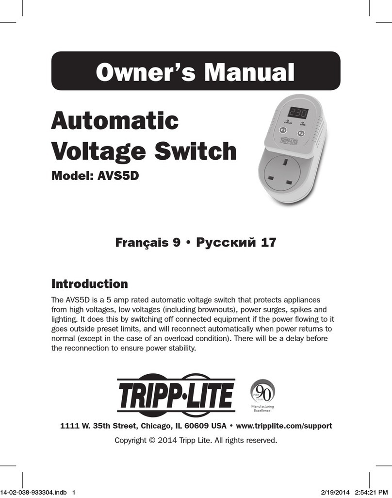 Tripp Lite AVS5D User manual