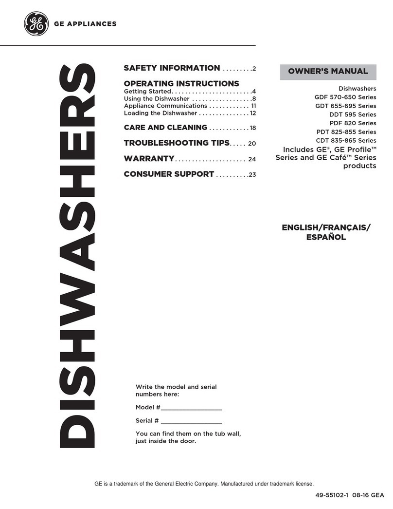 GE GDT695 User manual