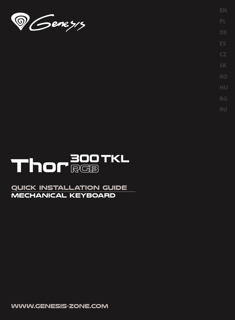 Genesis Thor 300 TKL Quick installation guide