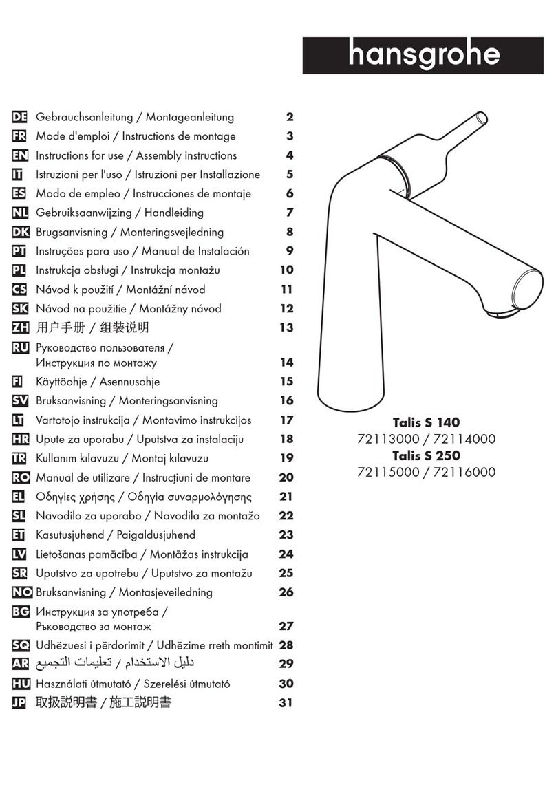 Hans Grohe Talis S 140 72114000 Manual