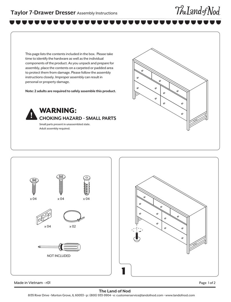 The Land of Nod Taylor 7-Drawer Dresser Assembly instructions The Land of Nod Taylor 7-Drawer Dresser Assembly instructions