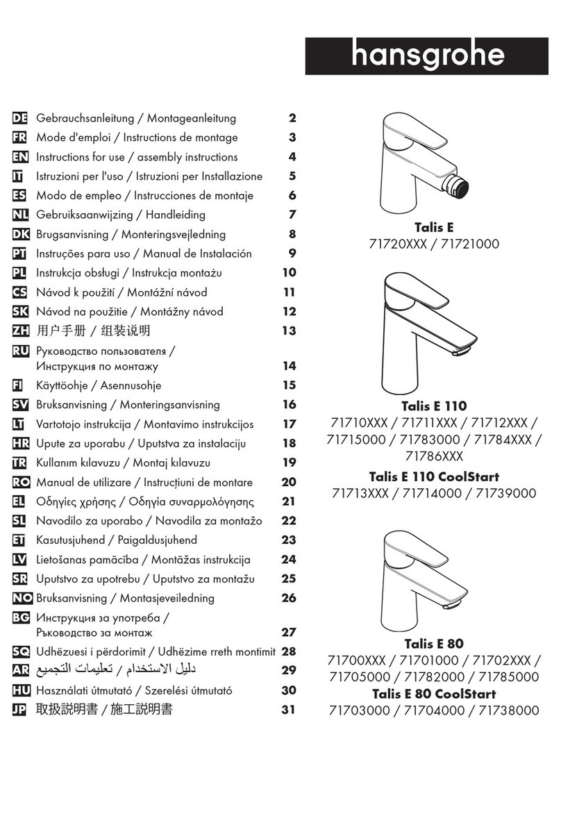 Hans Grohe Talis E 80 71700 Series Instructions for use/assembly instructions