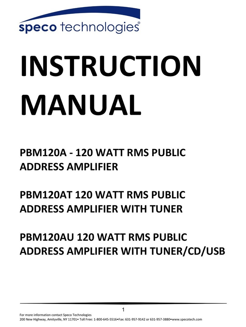 Speco PBM120A User manual