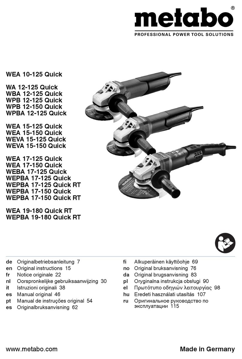Metabo WPBA 12-125 Quick User manual