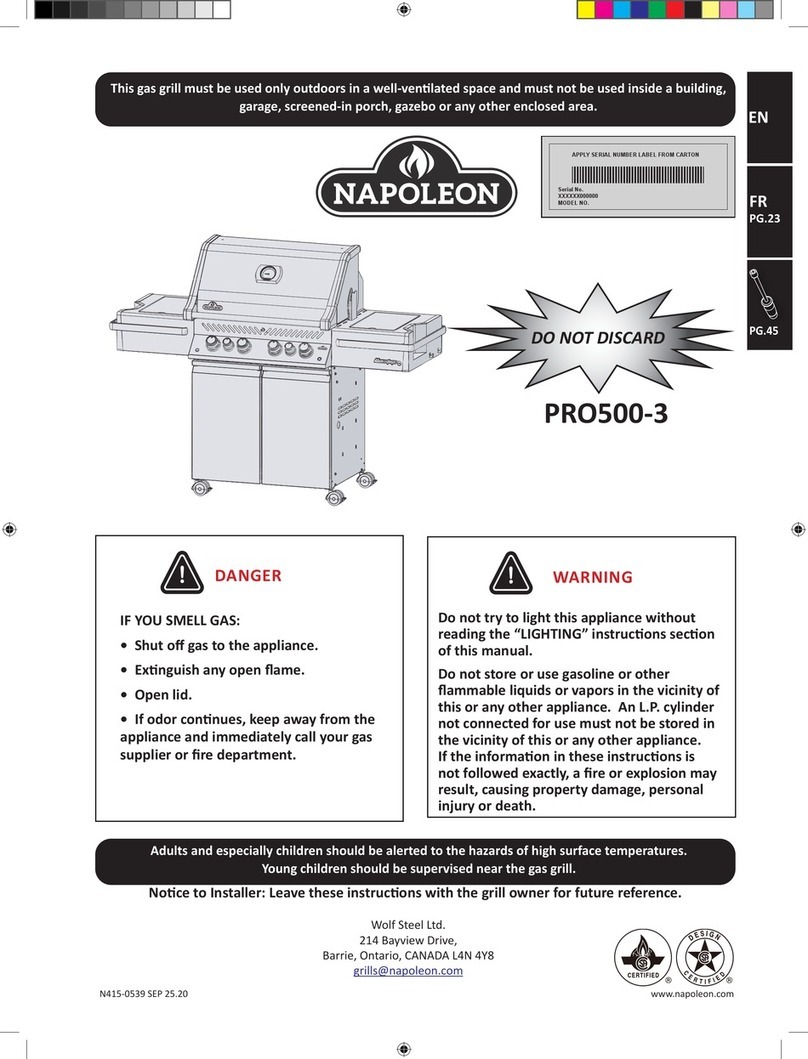 Napoleon PRO500RSIBNSS-3 User manual Napoleon PRO500RSIBNSS-3 User manual