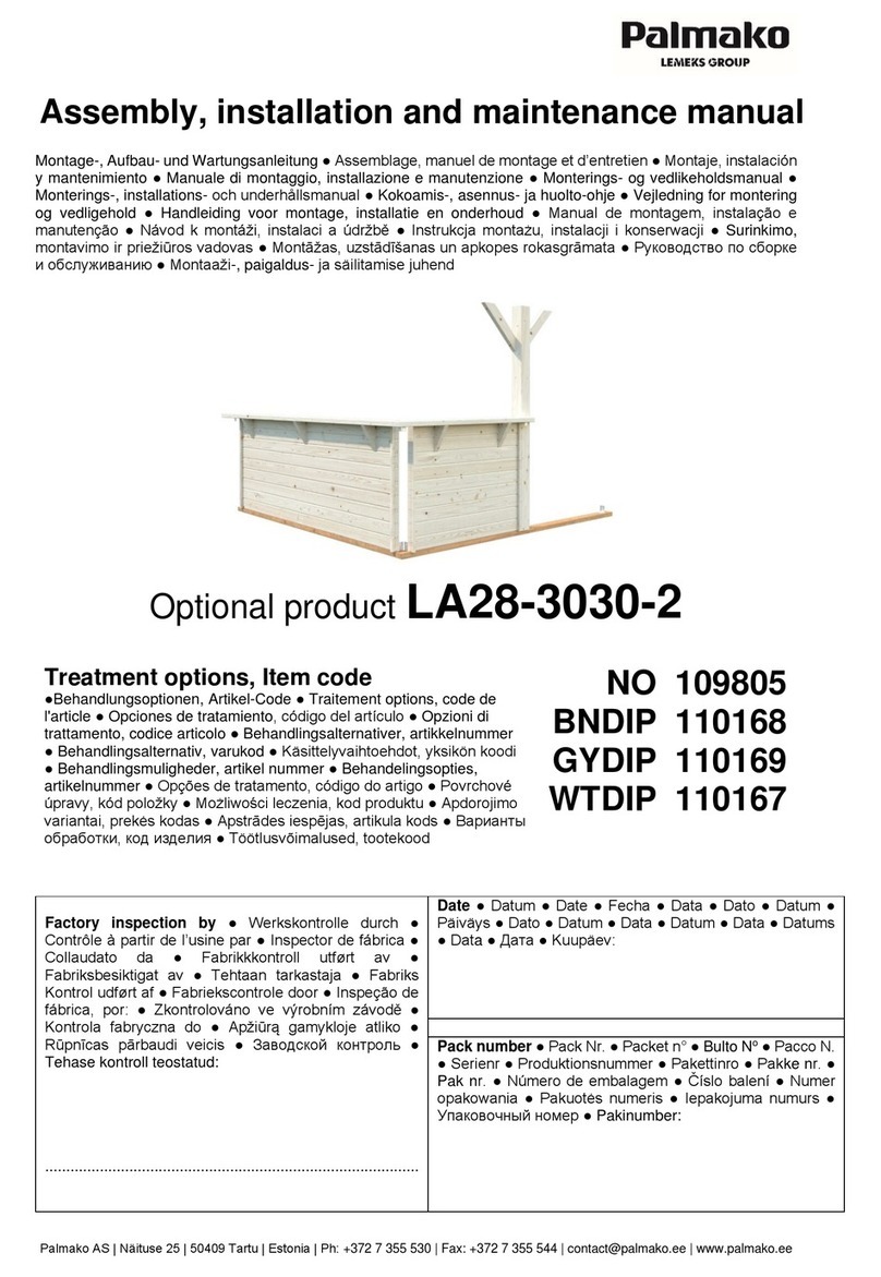 Lemeks Palmako LA28-3030-2 Assembly, installation and maintenance manual Lemeks Palmako LA28-3030-2 Assembly, installation and maintenance manual