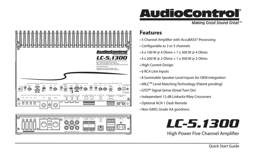 Audio Control LC-5.1300 quick start guide