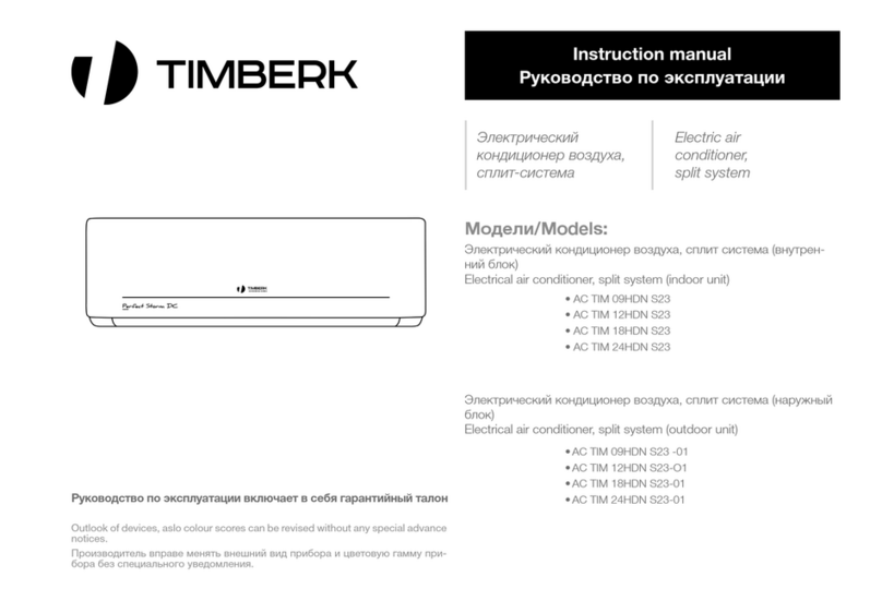 Timberk AC TIM 09HDN S23 User manual