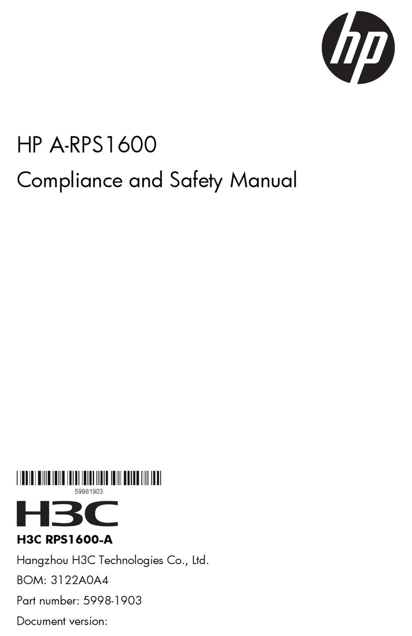 HP A-RPS1600 Compliance and Safety Manual