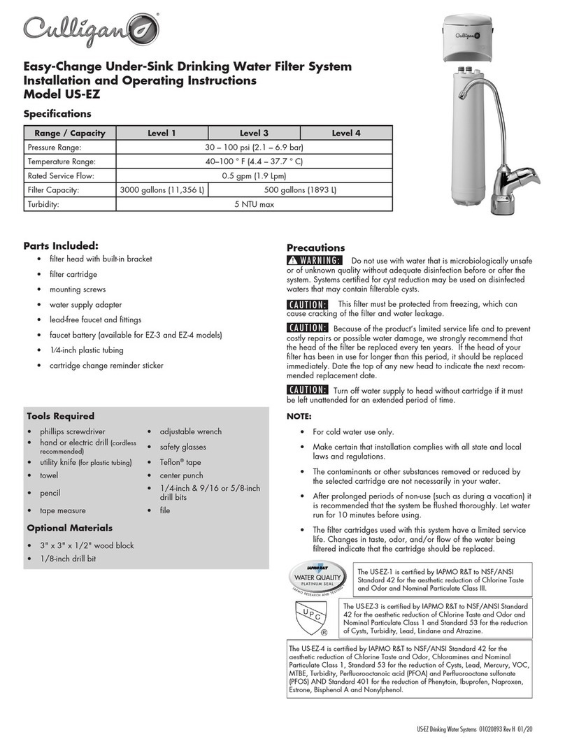 Culligan US-EZ User manual