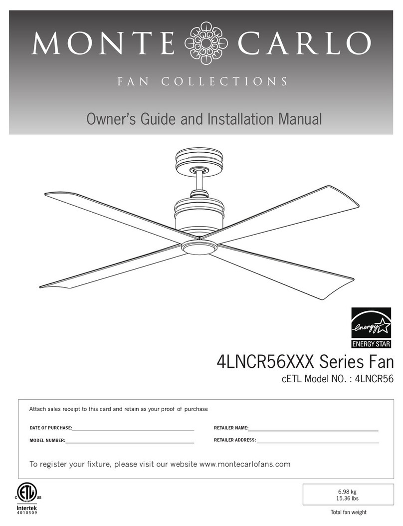 Monte Carlo Fan Company 4LNCR56 Series Instruction manual