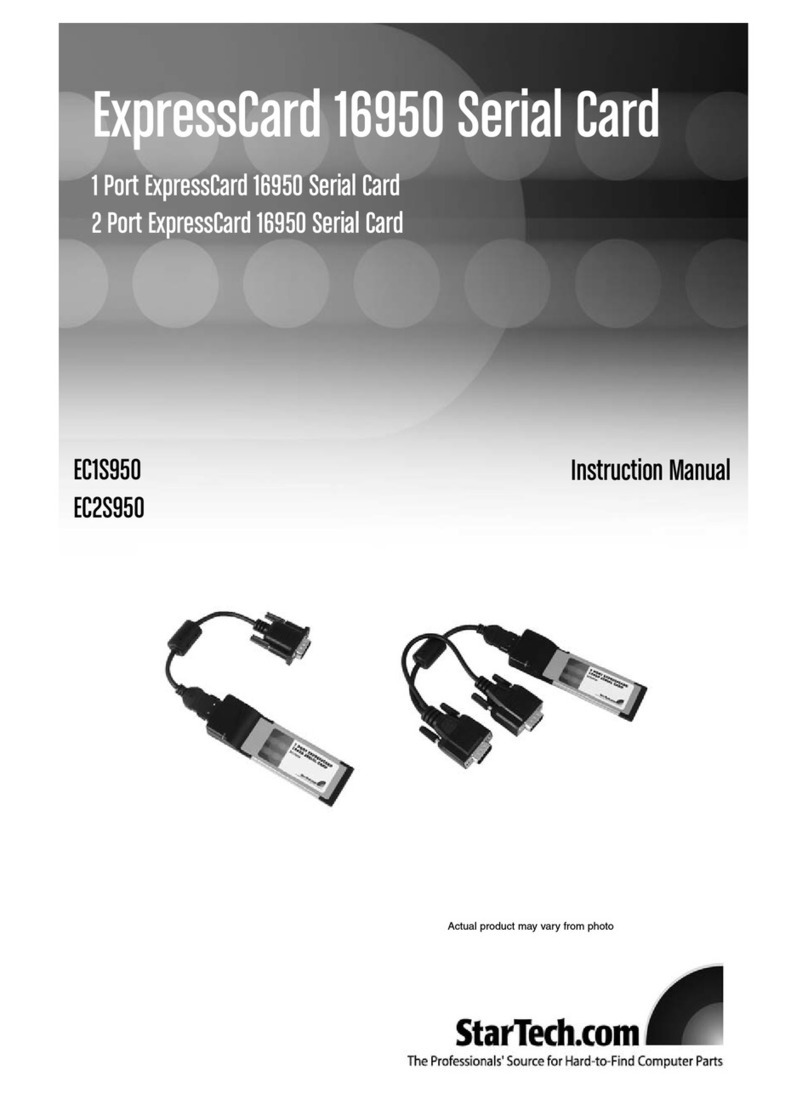 StarTech.com ExpressCard 16950 User manual