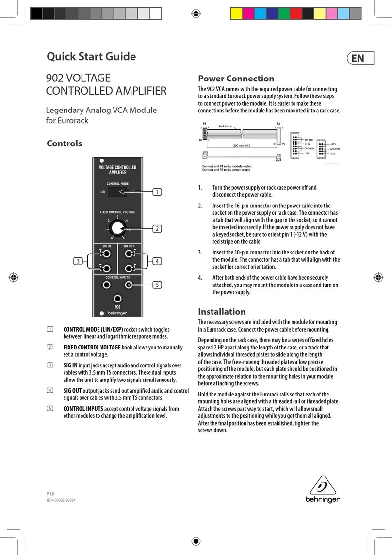 Behringer 902 User manual